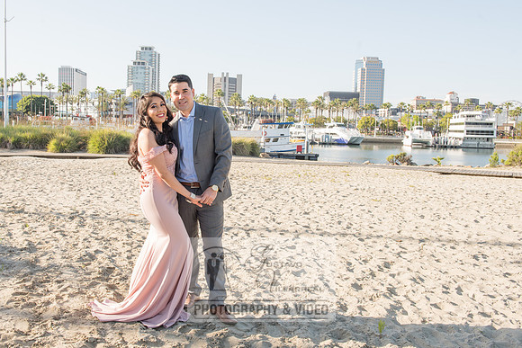 Alejandro and Monique engagement photos at Long beach Harbor Lighthouse, 323-633-8283, www.gustavovillarreal.com