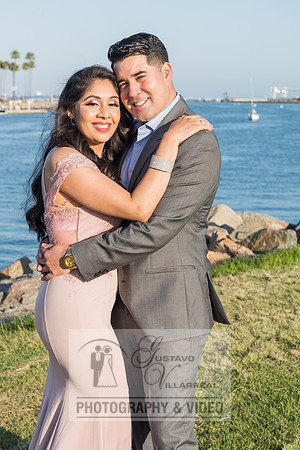 Alejandro and Monique engagement photos at Long beach Harbor Lighthouse, 323-633-8283, www.gustavovillarreal.com