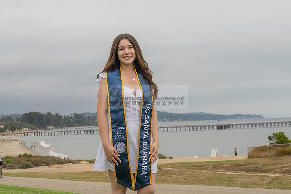 Lauren Berry graduation photos, portraits at UCSB Santa Barbara Ca. Gustavo Villarreal Photography, 323-633-8283
