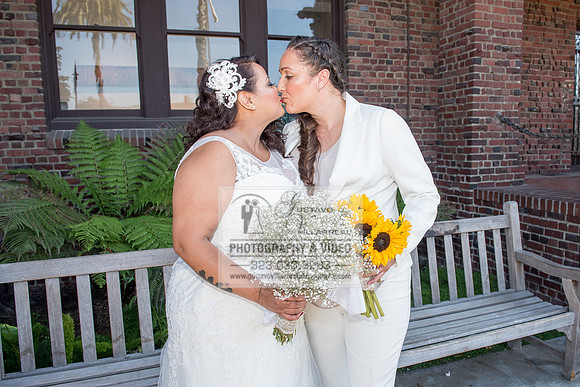 JENNIFER AND CYNTHIA glbt wedding photography and video at Long Beach Museum of Art in Long Beach Ca, www.gustavovillarreal.com, 323-633-8283