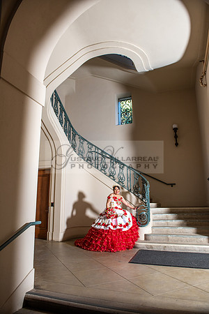 Estephanie Cristal Quinceanera photo shoot ideas, video in Pasadena City Hall in Pasadena Ca. Home reception, 323-633-8283