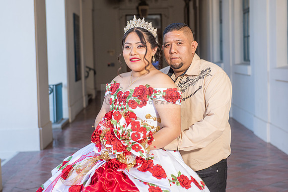 Estephanie Cristal Quinceanera photo shoot ideas, video in Pasadena City Hall in Pasadena Ca. Home reception, 323-633-8283