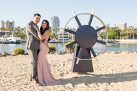 Alejandro and Monique engagement photos at Long beach Harbor Lighthouse, 323-633-8283, www.gustavovillarreal.com