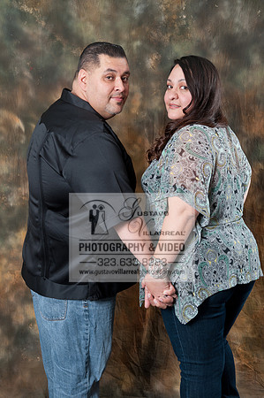 Engagement photography in Montebello Studios, Los Angeles, Orang