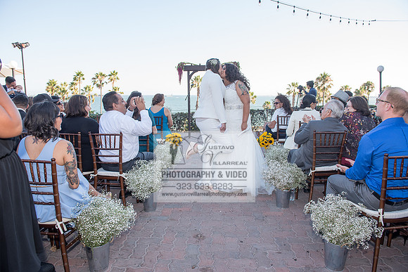 JENNIFER AND CYNTHIA glbt wedding photography and video at Long Beach Museum of Art in Long Beach Ca, www.gustavovillarreal.com, 323-633-8283