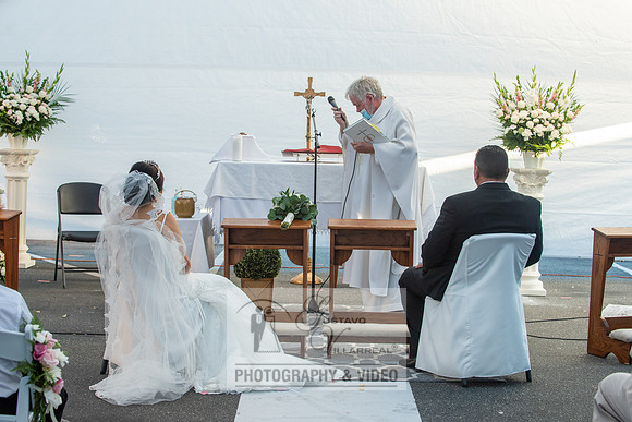 Anthony and Alma wedding celebration at st. Joseph's catholic Ch