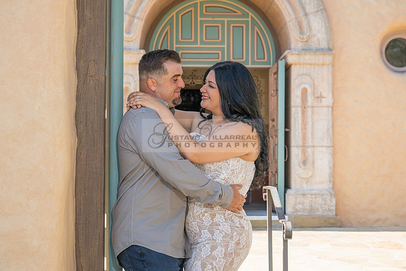 Jessica and Cory engagement photo session at Our Lady of Mount C