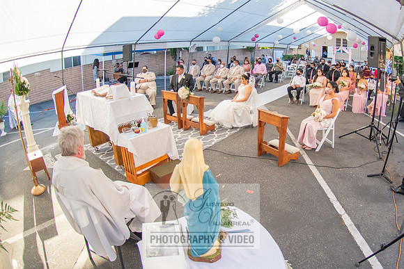 Anthony and Alma wedding celebration at st. Joseph's catholic Ch