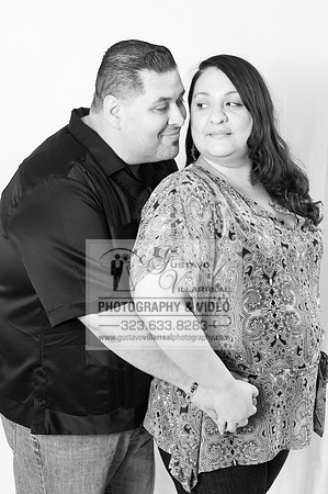Engagement photography in Montebello Studios, Los Angeles, Orang