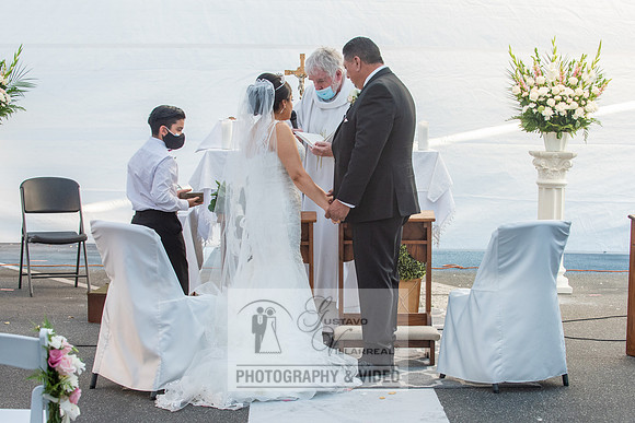 Anthony and Alma wedding celebration at st. Joseph's catholic Ch