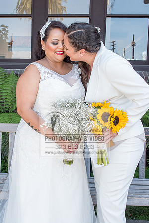 JENNIFER AND CYNTHIA glbt wedding photography and video at Long Beach Museum of Art in Long Beach Ca, www.gustavovillarreal.com, 323-633-8283