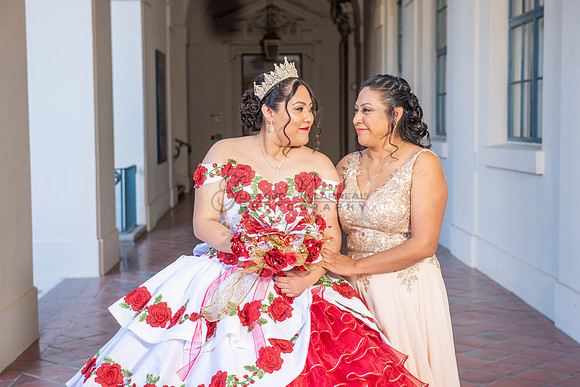Estephanie Cristal Quinceanera photo shoot ideas, video in Pasadena City Hall in Pasadena Ca. Home reception, 323-633-8283