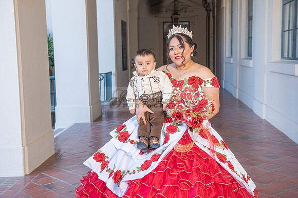 Estephanie Cristal Quinceanera photo shoot ideas, video in Pasadena City Hall in Pasadena Ca. Home reception, 323-633-8283