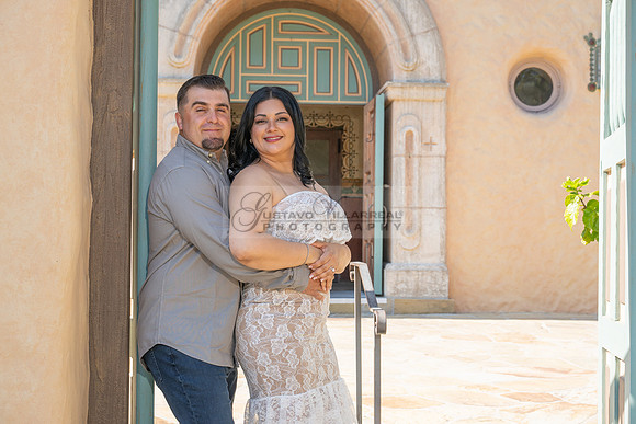 Jessica and Cory engagement photo session at Our Lady of Mount C