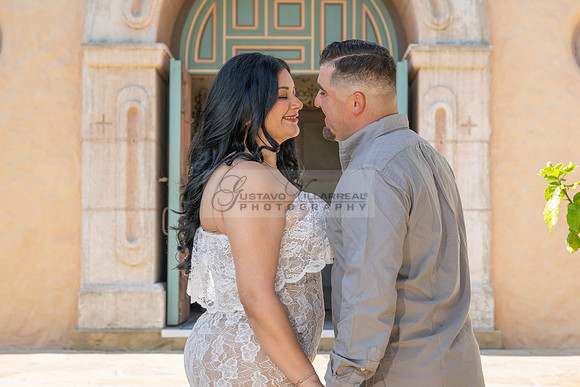 Jessica and Cory engagement photo session at Our Lady of Mount C