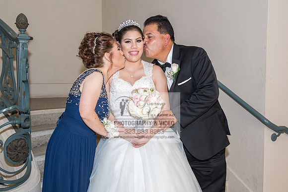 Andrea Lissette quinceaneras, sweet sixteens, weddings, family portraits, anniversaries, photography and video at Miraculos medal catholic church in Montebello,  receptions at Quiet Cannon Montebello,